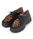 「オリジナルアソートレースアップシューズ」ブラック*レオパードコンビ 6,930円(税込)