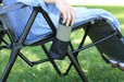 【QUICKCAMP リクライニングチェア】ドリンクホルダーが付属