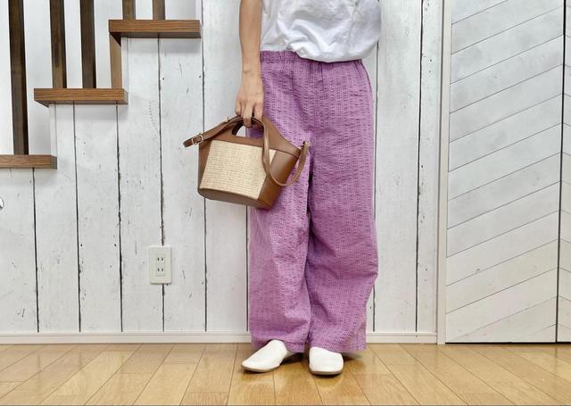 【しまむら 2WAY かごゴバッグ】しまむらで叶う!かごバッグを使った「激安大人コーデ」