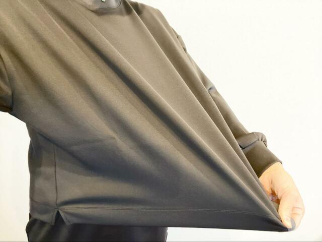 【GLOBAL WORK 上品スウェットセットアップ】ストレッチ性が高く、とても動きやすいです♪