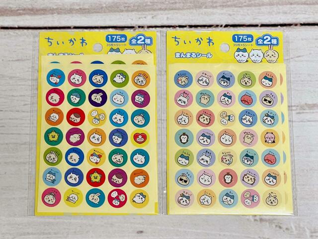 【ちいかわ100円雑貨】ちいかわ まんまるシール/各税込110円