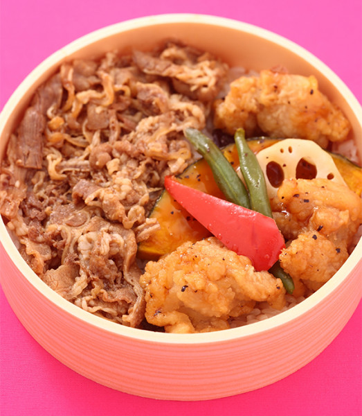 チキンと黒酢とすき焼き丼