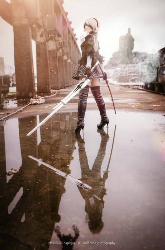 「ニーア オートマタ」2Bちゃんのコスプレを披露するNasu茄兒さん（提供：<a href=