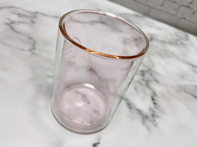 【Francfranc】ストレート ダブルウォールグラス ピンク／税込1000円