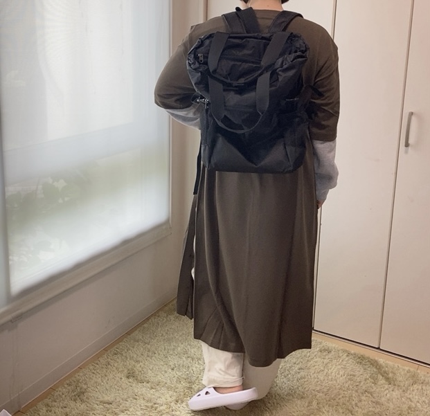 【ワークマン 撥水2WAYポケッタブルライトトート】見た目以上にたくさん収納できます