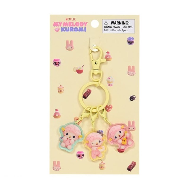 【マイメロディ＆クロミ】「アクリルキーホルダー」792円／バッグなどにつけて持ち歩いちゃおう！
