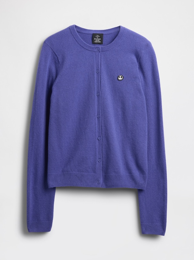 CashSoft カシミヤタッチ スカル カーディガン 6,990円｜Gap ディズニー「ナイトメアー・ビフォア・クリスマス」コレクション