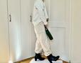 【UNIQLO スウェットカーゴパンツ】明るすぎない白なのでオールホワイトコーデに挑戦しやすい