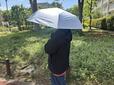 【ワークマン　晴雨兼用遮光・遮熱チタンコーティング日傘】まるで木陰にすっぽり包まれているような涼しさを感じます！