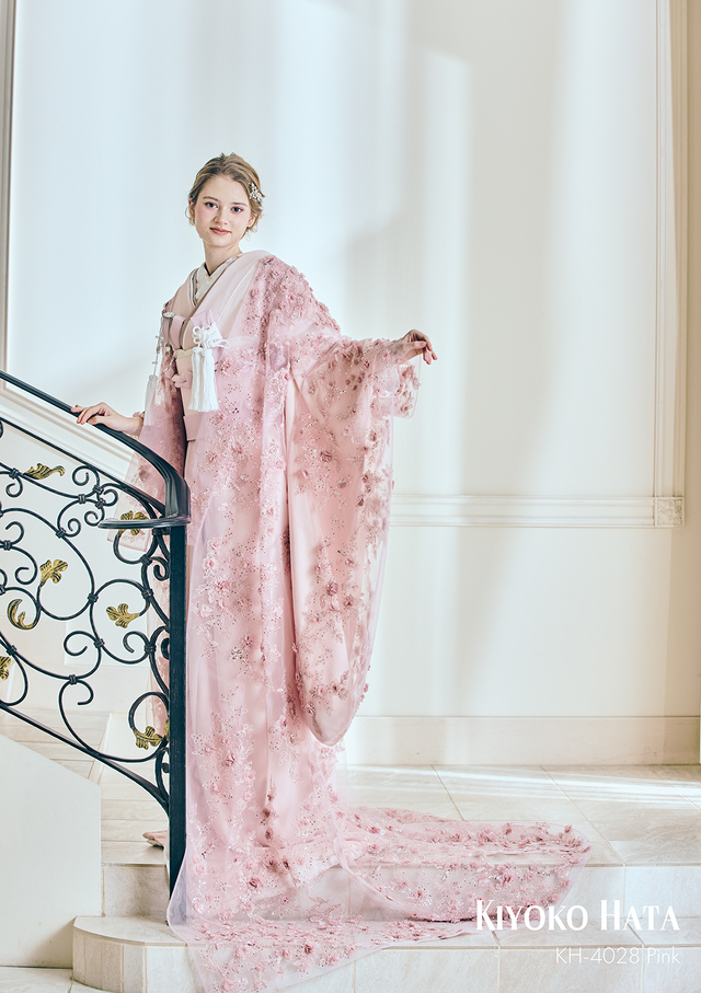【クラウディア】KIYOKO HATA（キヨコハタ）新作ウェディングドレス｜KH-4028_Pink