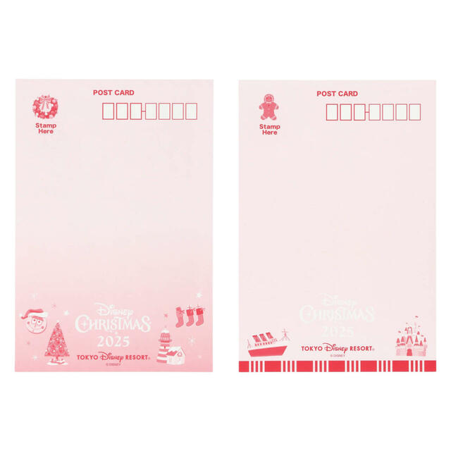 ポストカードセット 600円|東京ディズニーリゾート「ディズニー・クリスマス」スペシャルグッズ|販売店舗:東京ディズニーランド「ディズニー&カンパニー」、東京ディズニーシー「エンポーリオ」|発売日:2025年11月10日(月)