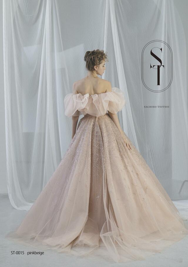 「ST」新作ウェディングドレス　ST-0015_Pinkbeige
