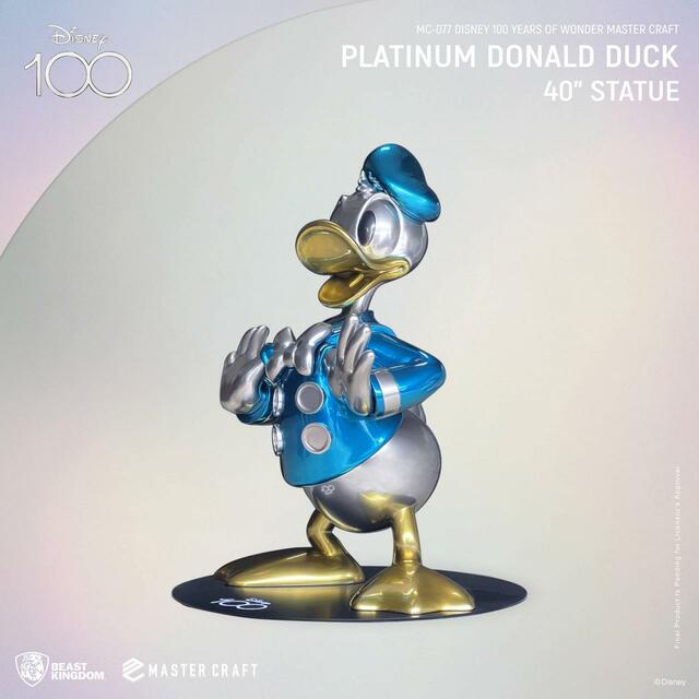 【マスタークラフト等身大】『ディズニー１００』ドナルドダック（プラチナカラー）/ビースト・キングダム/ 1,800,000円