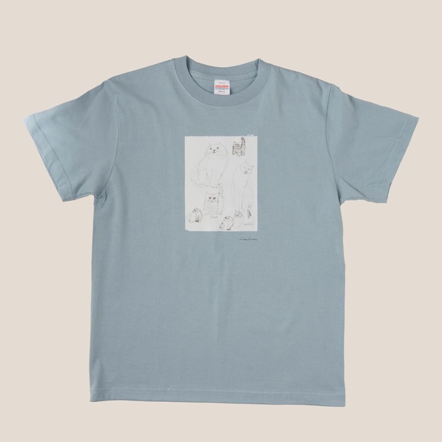 【リサ・ラーソン】「Tシャツ」Found Cats Series・アシッドブルー（M/L）￥4,950