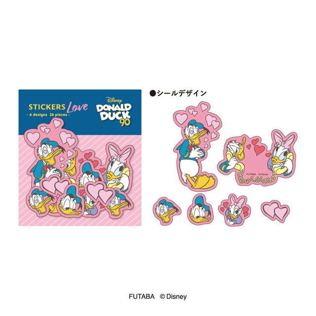 フレークシール 550円｜郵便局「ドナルドダック90th喜怒愛楽ステーショナリー」
