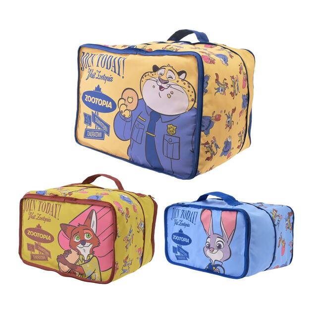 ジュディ・ホップス、ニック・ワイルド、クロウハウザー 衣類圧縮収納ポーチ セット 3サイズ ZOOTOPIA TRAVEL 4,500円