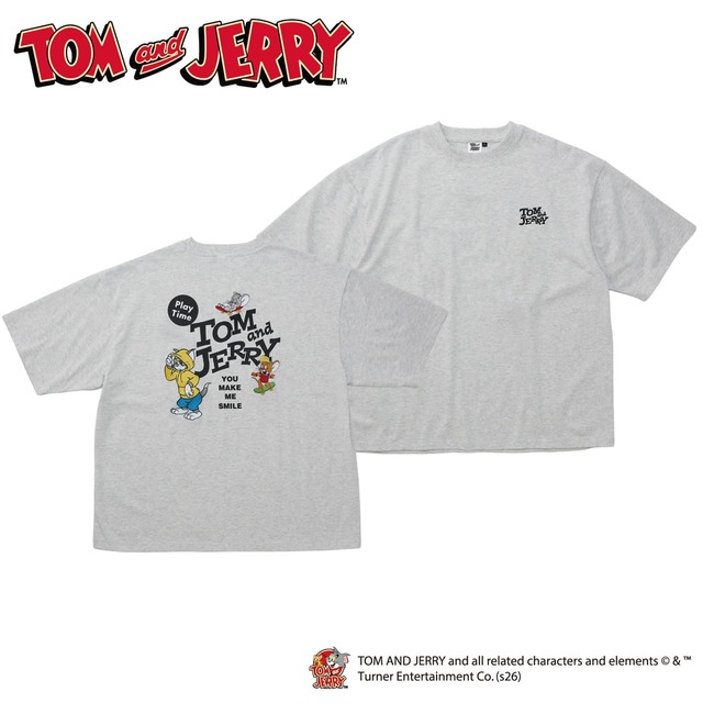【トムとジェリー】「トムとジェリー後ろ半袖Ｔシャツ」（カラー：オートミール、価格：2,178円、サイズ：S・M・L・XL）