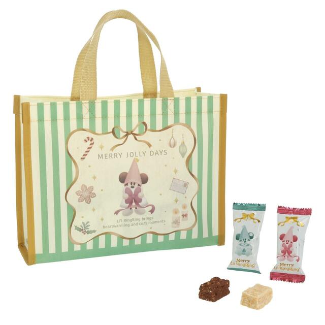アーモンドチョコレートバー 2,200円|東京ディズニーリゾート「ディズニー・クリスマス」スペシャルグッズ|販売店舗:東京ディズニーランド「ワールドバザール・コンフェクショナリー」、東京ディズニーシー「ヴァレンティーナズ・スウィート」|発売日:2026年11月10日(火)