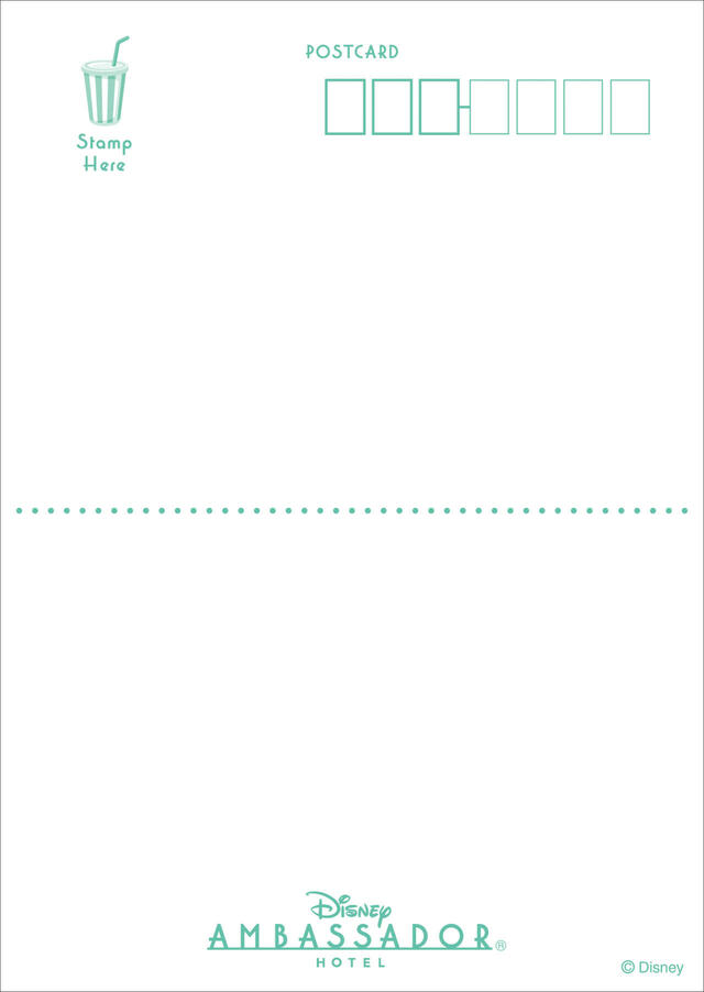 「ディズニー・パルパルーザ“ヴァネロペのスウィーツ・ポップ・ワールド”」スペシャルルーム　ポストカード