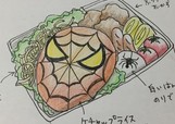 スパイダーマンのラフスケッチ