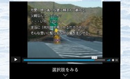 画面は動画と選択肢で分かれている