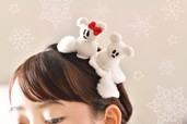 ヘアピンセット 1,300円｜高さ約3.5～7cm 4個セット｜東京ディズニーリゾート「ディズニー・クリスマス」2019｜販売店舗：東京ディズニーランド「グランドエンポーリアム」、東京ディズニーシー「エンポーリオ」