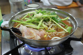 フグとセリの鍋（フグちり風）