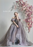 「Lulu felice（ルル・フェリーチェ）」新作ウェディングドレス LU-0154_Grayishpurple