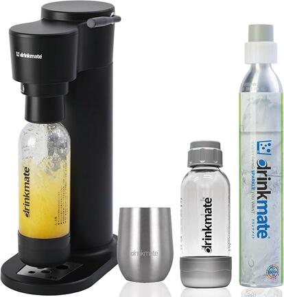 生活家電 sodastream 炭酸水メーカー 黒色 ガスボンベ4本付き