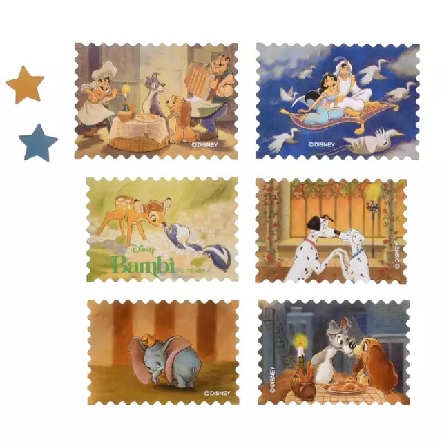 ディズニーキャラクター シール・ステッカー フレーク 切手風 クラシック Sticker Collection 700円