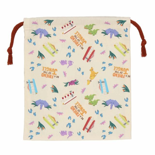 きんちゃく 900円｜東京ディズニーランド開園41周年を記念した「ジャングルクルーズ：ワイルドライフ・エクスぺディション」モチーフのグッズ｜販売店舗：東京ディズニーランド「アドベンチャーランド・バザール」｜発売日：2024年4月15日（月）