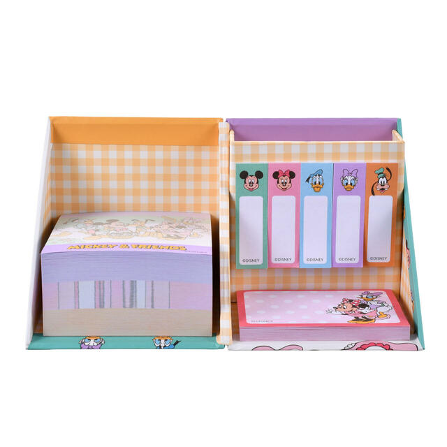 ミッキー&フレンズ 付箋・メモ帳 ペンスタンド付き Mickey & Friends 950円