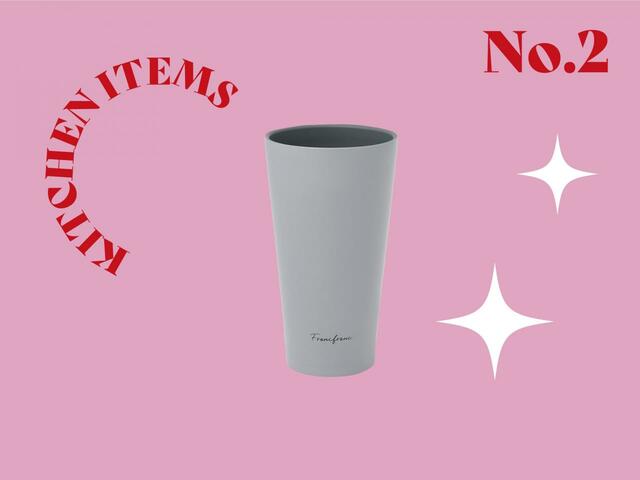 キッチンアイテム2位：「セラミックコーティング ステンレスタンブラー」　各1,400円（税込）