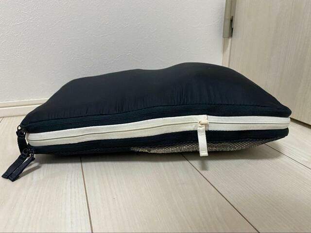 【無印良品 ポリエステル仕分けケース圧縮タイプ M】約半分の厚さに