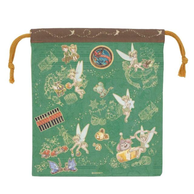 きんちゃく 850円|「フェアリー・ティンカーベルのビジーバギー」をテーマにしたグッズ|東京ディズニーシー新テーマポート「ファンタジースプリングス」販売店舗:東京ディズニーシー「エンポーリオ」|発売日:2024年5月28日(火)