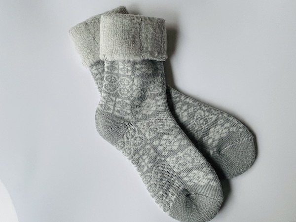 【ダイソー】裏起毛パイルソックス