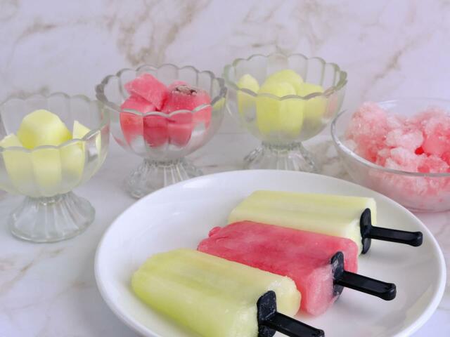 アレンジも自在なスイカバー＆メロンバーの素を使って、アイスバーを作ってみましょう！