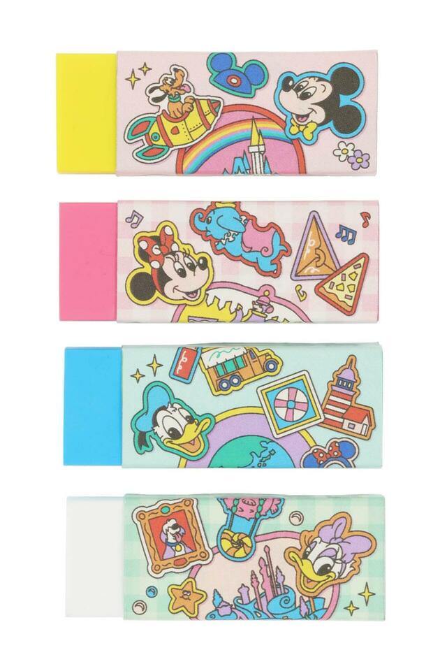 消しゴム〈Ain〉セット 800円｜東京ディズニーリゾート パークモチーフグッズ｜販売店舗：東京ディズニーランド「グランドエンポーリアム」、東京ディズニーシー「イル・ポスティーノ・ステーショナリー」｜発売日：2025年12月11日（木）