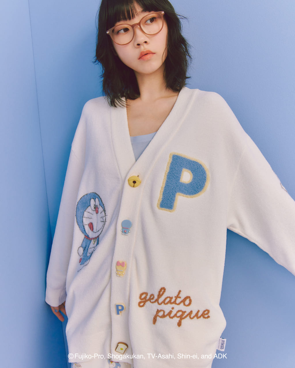 gelato pique ドラえもん カーディガン ドラえもん】【ユニセックス】おはようおやすみカーディガン