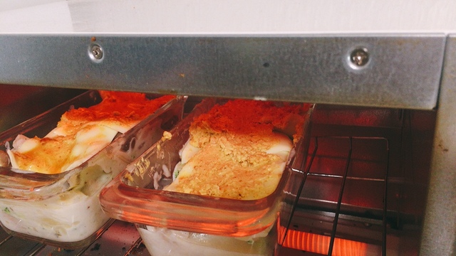 【カレー×グラタン】カリカリに焼き色をつけます