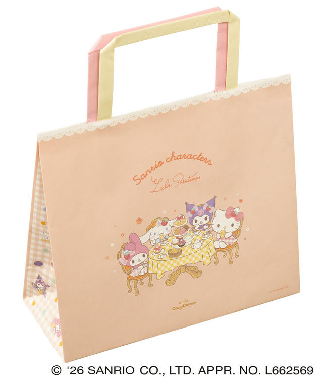 「専用手提げ袋」＜期間：2026年2月12日〜3月14日頃＞【【コージーコーナー×サンリオ】コラボギフト「サンリオキャラクターズ ララプランタン」発売♪コラボ限定デザイン全6種類が登場！】
