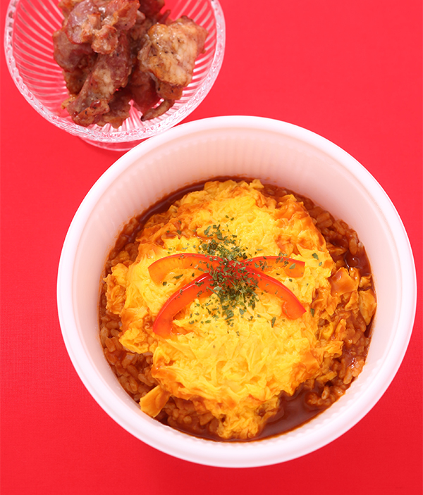 タン塩黒胡椒焼き きあと盛りオムライス丼