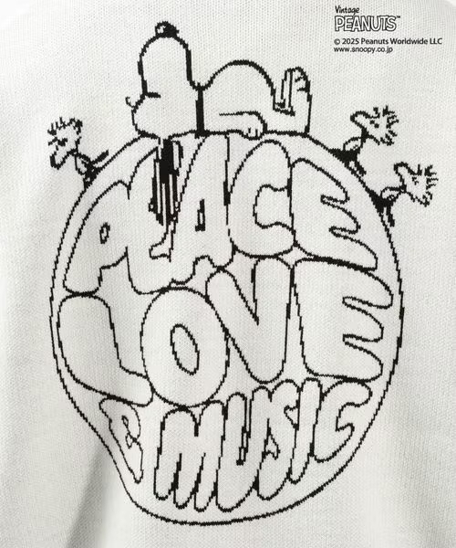 【BAYFLOW×PEANUTSコラボ人気ランキング 1位】「【PEANUTS×BAYFLOW】ピーナッツアソートニット」7,990円（税込）