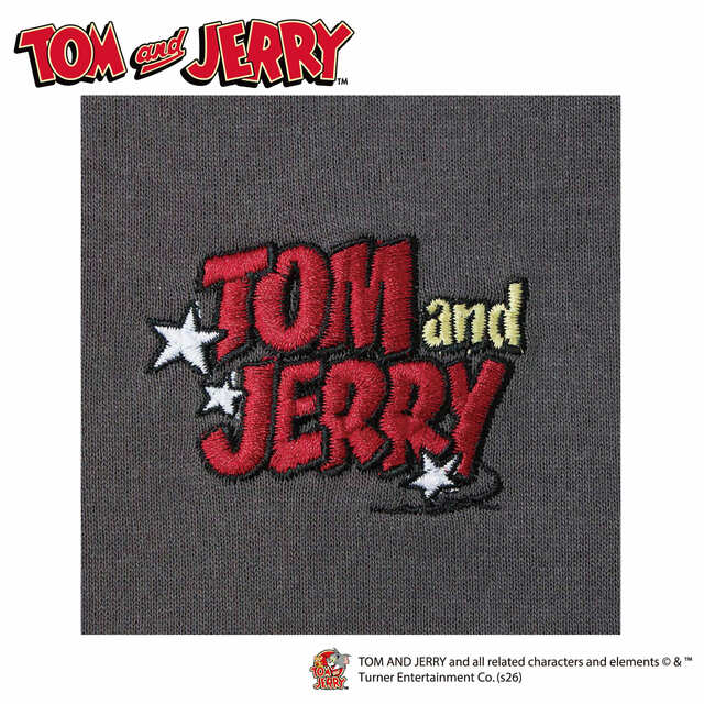 【トムとジェリー】配色もかわいいフロントのロゴ刺繍