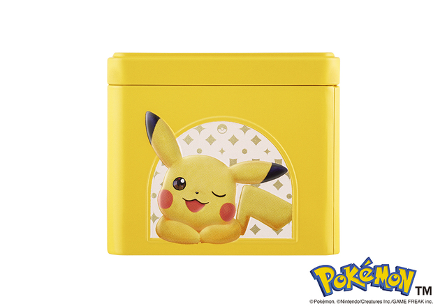 缶の横面デザイン【ポケモン東京ばな奈 はみ出しチョコのクッキーサンド スペシャル缶(ピカチュウ＆イーブイ)】