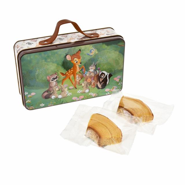 バンビ、とんすけ、フラワー バームクーヘン 缶入り Bambi 80years 1,944円
