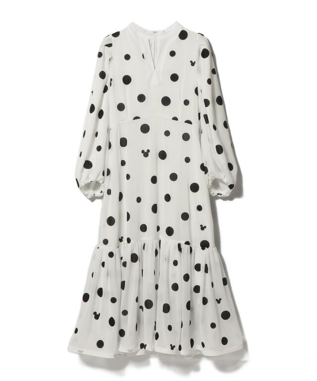 ミッキーマウス / シフォンフロッキープリントドレス  ¥88,000