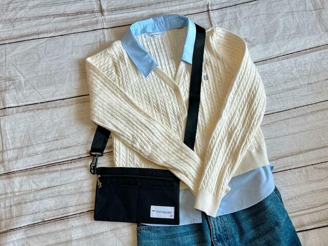 ポーチをサコッシュとして持ってみました♪