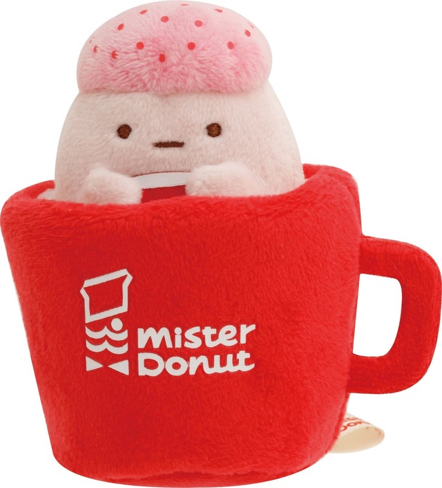【ミスタードーナツ×すみっコぐらし】「【ミスタードーナツ×すみっコぐらし】「てのりぬいぐるみ」のカップはほかのぬいぐるみと組み合わせても◎