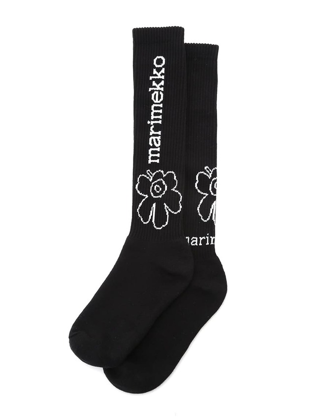 【emmi×マリメッコの国内限定アイテム】「Suikea Unikko Logo Socks」￥8,140